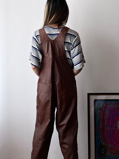 Scandinavian workwear leather overalls