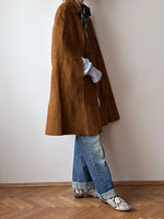 French vintage leather cape