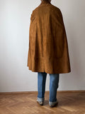 French vintage leather cape