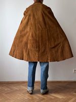 French vintage leather cape