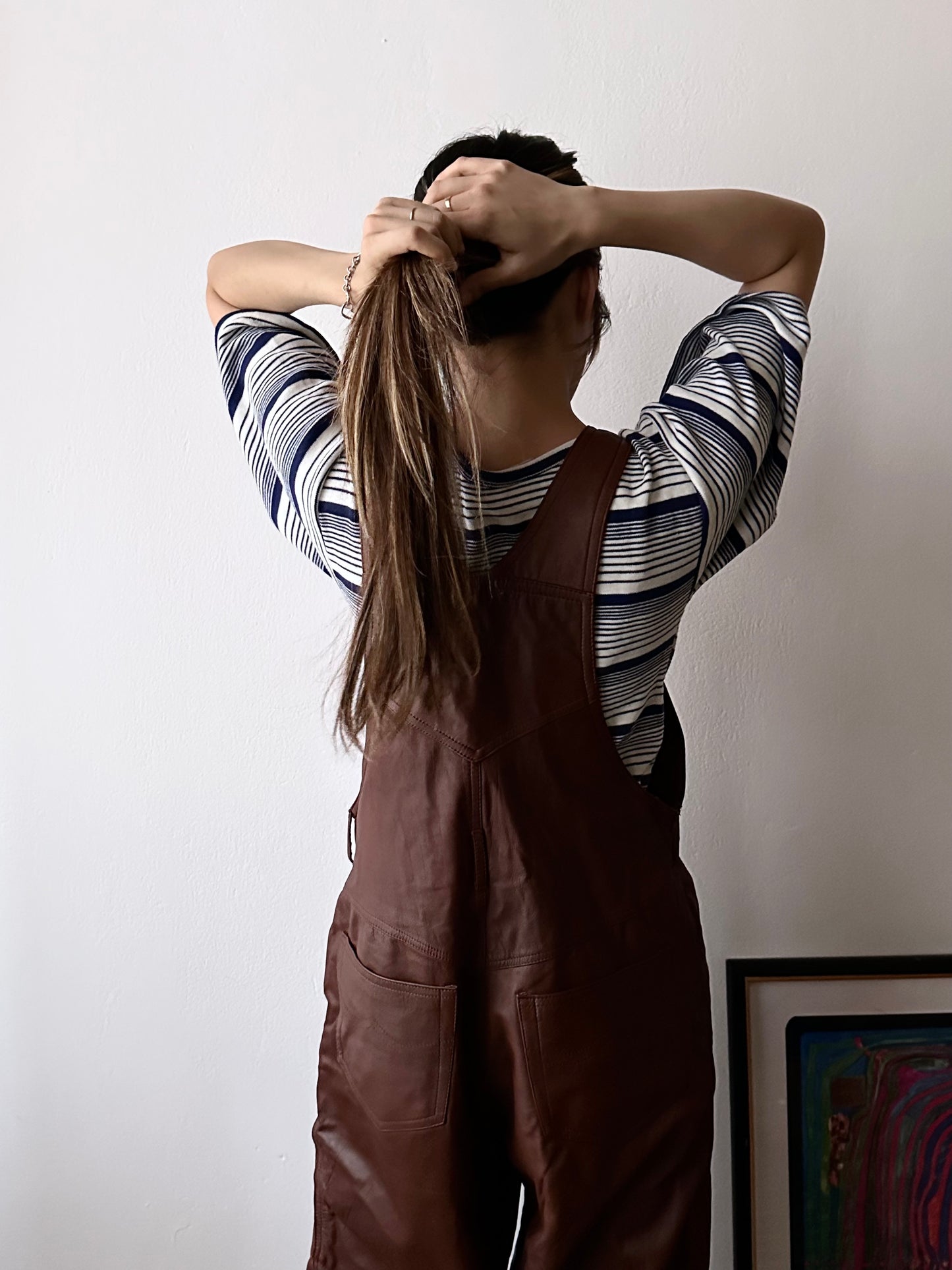 Scandinavian workwear leather overalls
