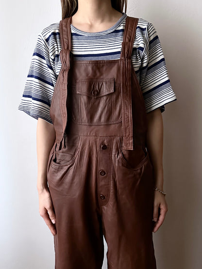 Scandinavian workwear leather overalls