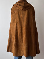 French vintage leather cape