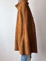 French vintage leather cape