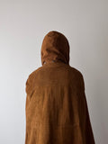 French vintage leather cape