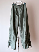 luster green drawstring pants
