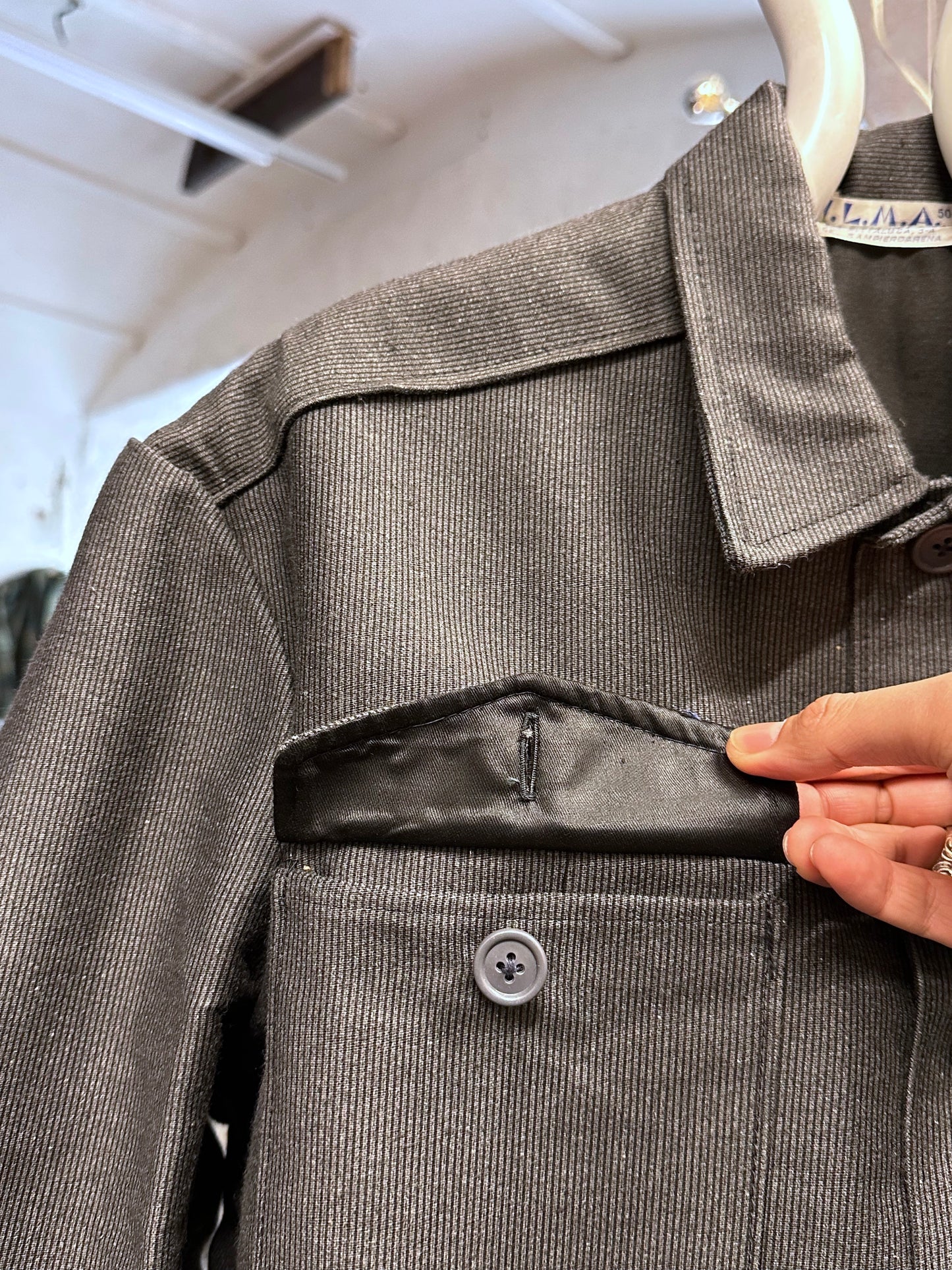 1960's 60年代 Work Jacket Cotton pique Dead stock Toto Vintage clothing store Antique shop Vintage clothing shop Praha Prague コットン ピケ 古着屋 アンティークショップ プラハ ユーロワーク ユーロ古着 ヨーロッパ古着 古着卸