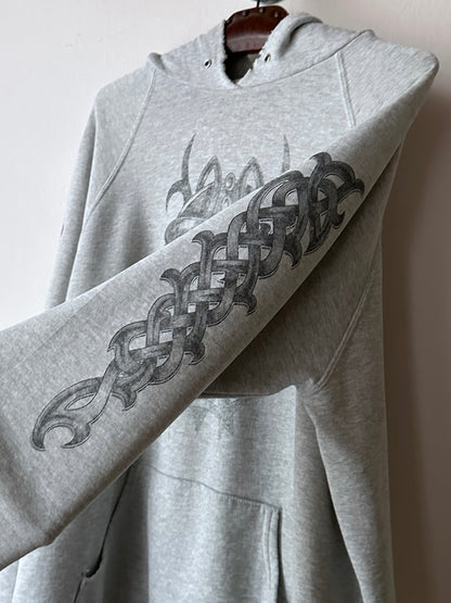 90's Hoodie Grey パーカーフーディー  90年代 Vintage ヴィンテージ Toto Praha Antique shop Vintage clothing store Prague 古着屋 アンティークショップ ユーロ古着 ヨーロッパ古着 古着卸