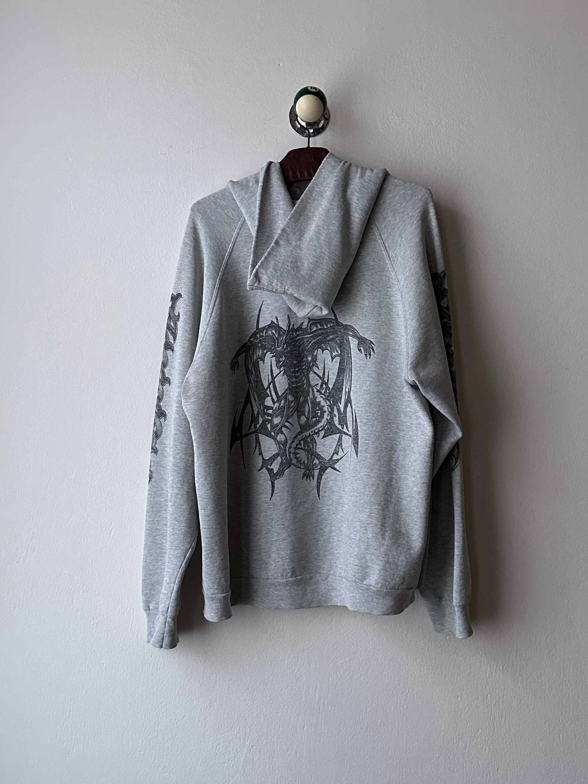 90's Hoodie Grey パーカーフーディー  90年代 Vintage ヴィンテージ Toto Praha Antique shop Vintage clothing store Prague 古着屋 アンティークショップ ユーロ古着 ヨーロッパ古着 古着卸
