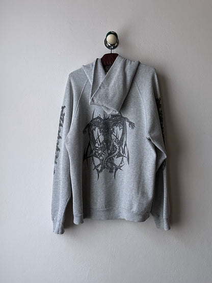 90's Hoodie Grey パーカーフーディー  90年代 Vintage ヴィンテージ Toto Praha Antique shop Vintage clothing store Prague 古着屋 アンティークショップ ユーロ古着 ヨーロッパ古着 古着卸