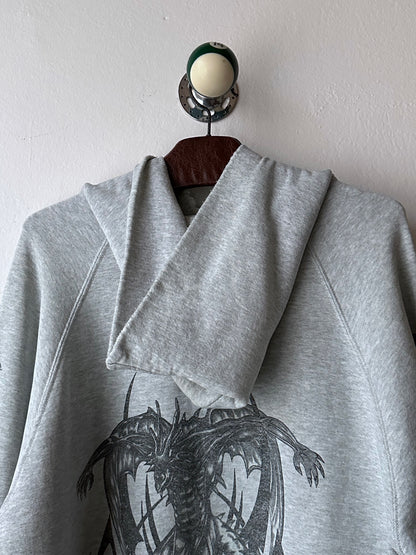 90's Hoodie Grey パーカーフーディー  90年代 Vintage ヴィンテージ Toto Praha Antique shop Vintage clothing store Prague 古着屋 アンティークショップ ユーロ古着 ヨーロッパ古着 古着卸