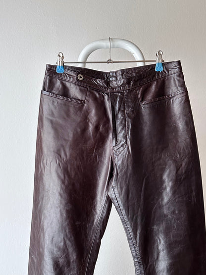 Vintage Leather pants trousers レザーパンツ Toto プラハ 古着屋 ヴィンテージ 古着 レザパン 70's 70年代 Made in Italy イタリア製 イタリア古着  ユーロ古着 ヨーロッパ古着 古着卸 Praha Prague Vintage store 