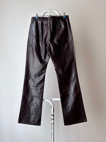 Vintage Leather pants trousers レザーパンツ Toto プラハ 古着屋 ヴィンテージ 古着 レザパン 70's 70年代 Made in Italy イタリア製 イタリア古着  ユーロ古着 ヨーロッパ古着 古着卸 Praha Prague Vintage store 