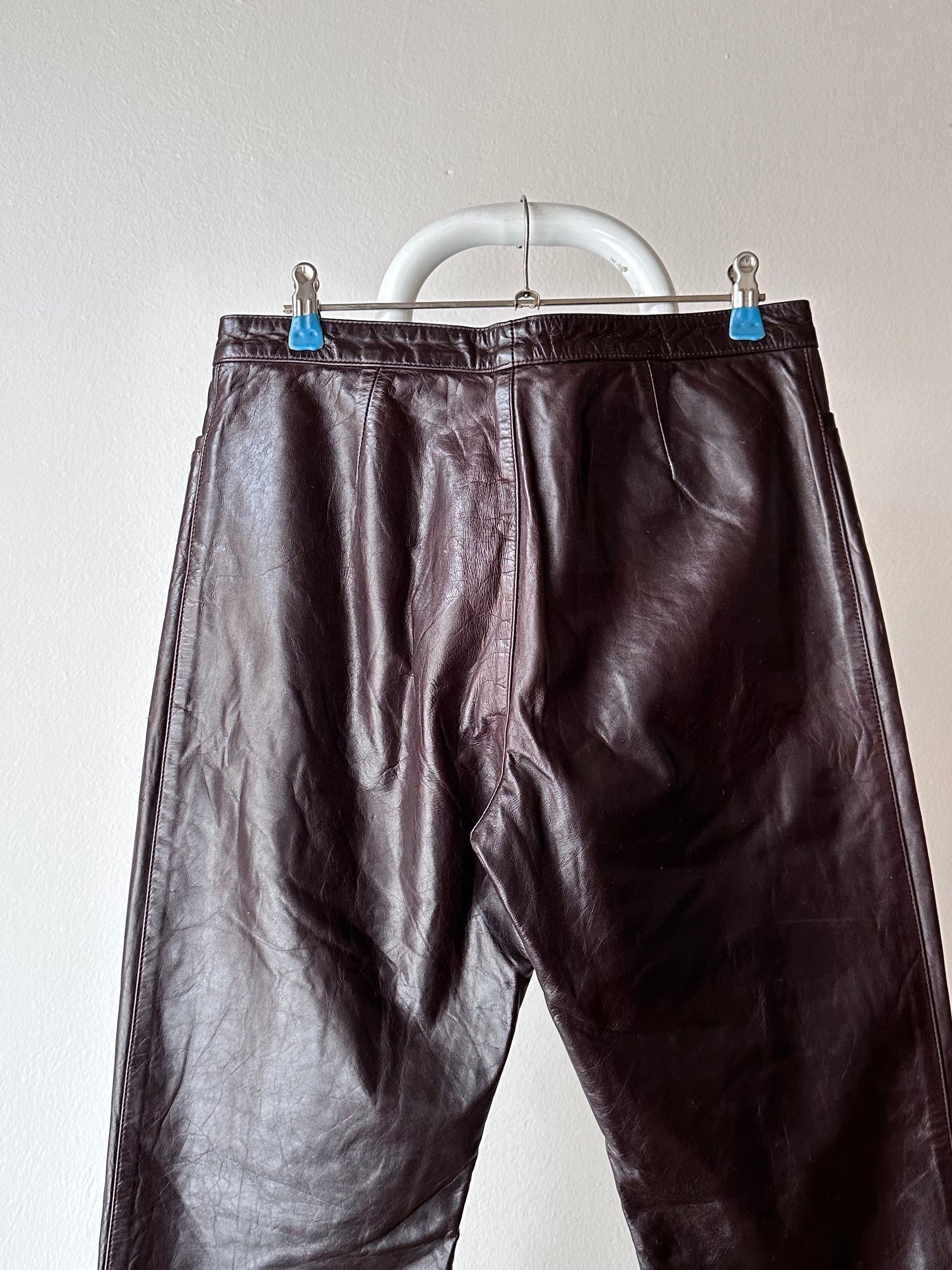 Vintage Leather pants trousers レザーパンツ Toto プラハ 古着屋 ヴィンテージ 古着 レザパン 70's 70年代 Made in Italy イタリア製 イタリア古着  ユーロ古着 ヨーロッパ古着 古着卸 Praha Prague Vintage store 