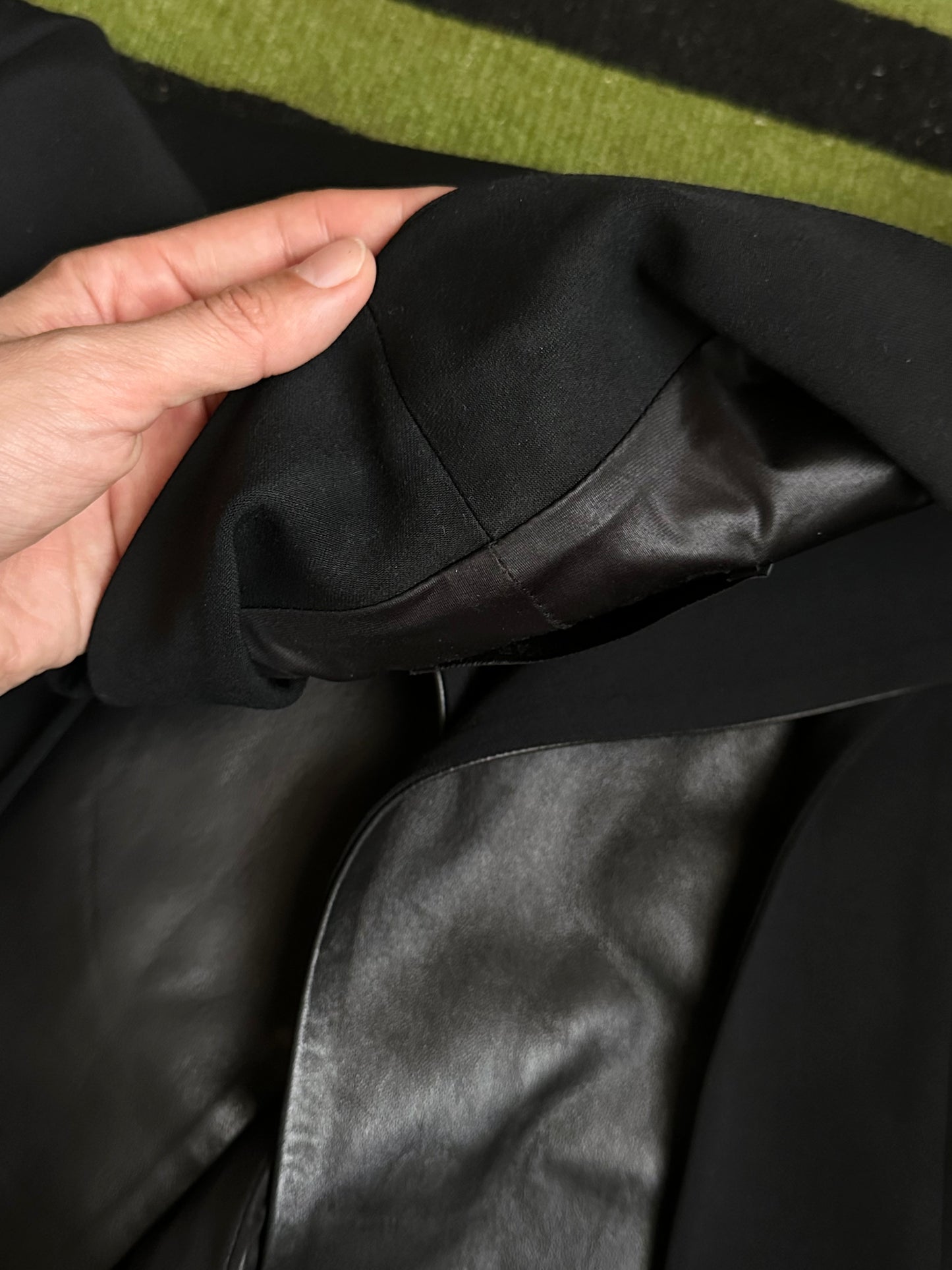 Plein Sud leather lapel tailored jacket