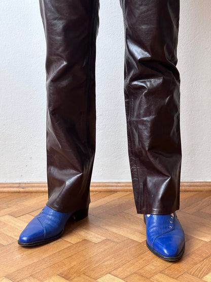 Vintage Leather pants trousers レザーパンツ Toto プラハ 古着屋 ヴィンテージ 古着 レザパン 70's 70年代 Made in Italy イタリア製 イタリア古着  ユーロ古着 ヨーロッパ古着 古着卸 Praha Prague Vintage store 