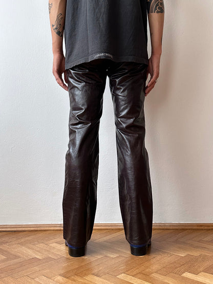 Vintage Leather pants trousers レザーパンツ Toto プラハ 古着屋 ヴィンテージ 古着 レザパン 70's 70年代 Made in Italy イタリア製 イタリア古着  ユーロ古着 ヨーロッパ古着 古着卸 Praha Prague Vintage store 