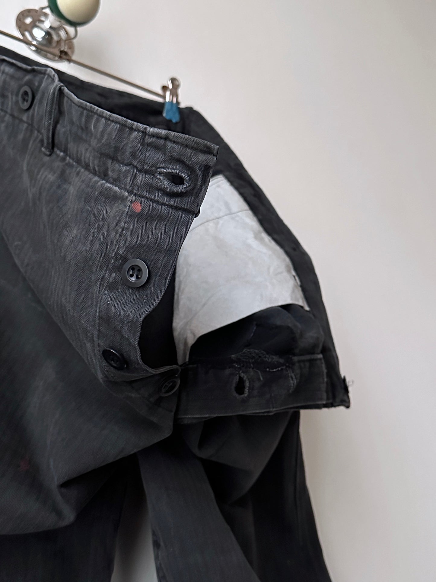 1980s East German black work trousers - w42