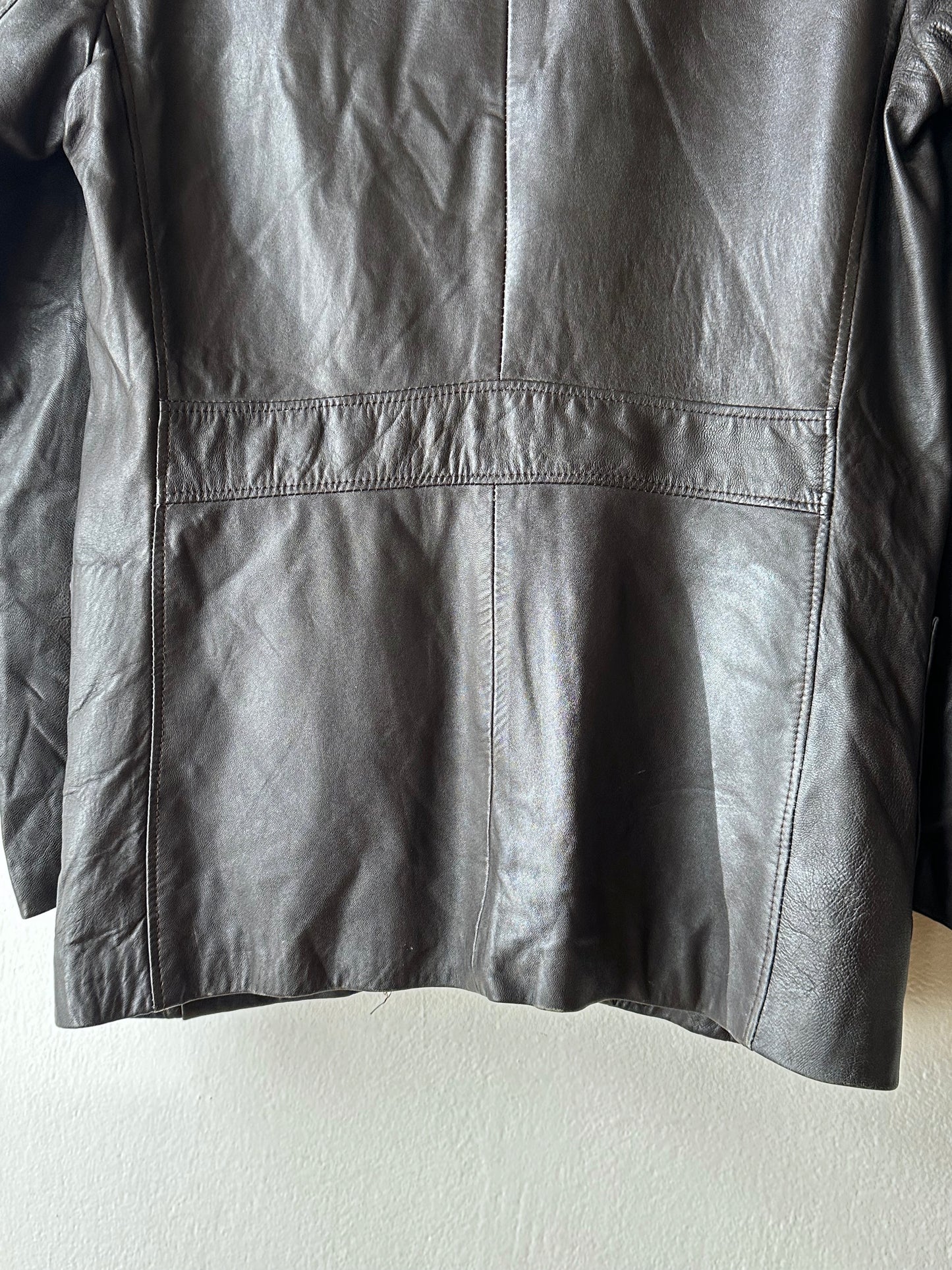 Late 1970s Italy Leather tailored jacket