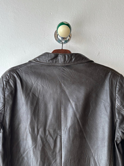 Late 1970s Italy Leather tailored jacket