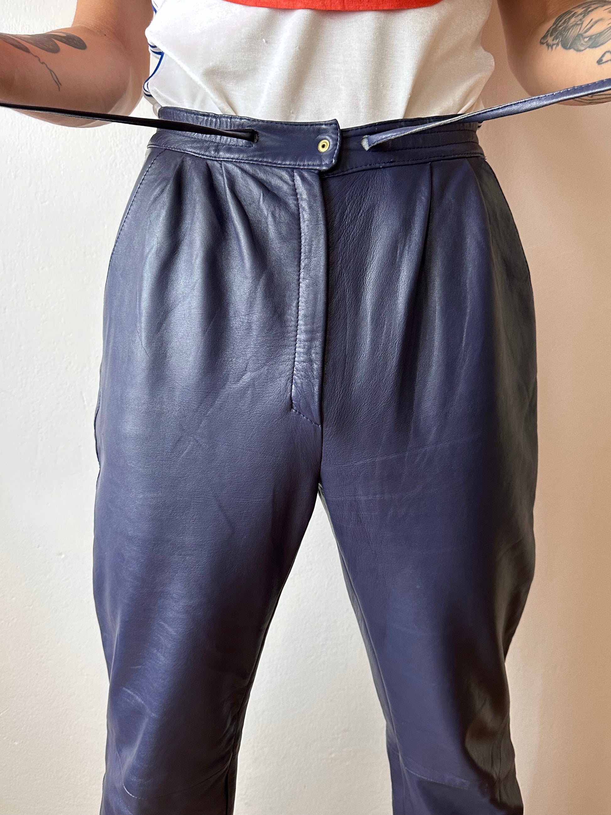 80's Leather pants レザーパンツ Vintage プラハ  古着屋 Praha Prague Vintage store レザパン ユーロ古着 ヨーロッパ古着