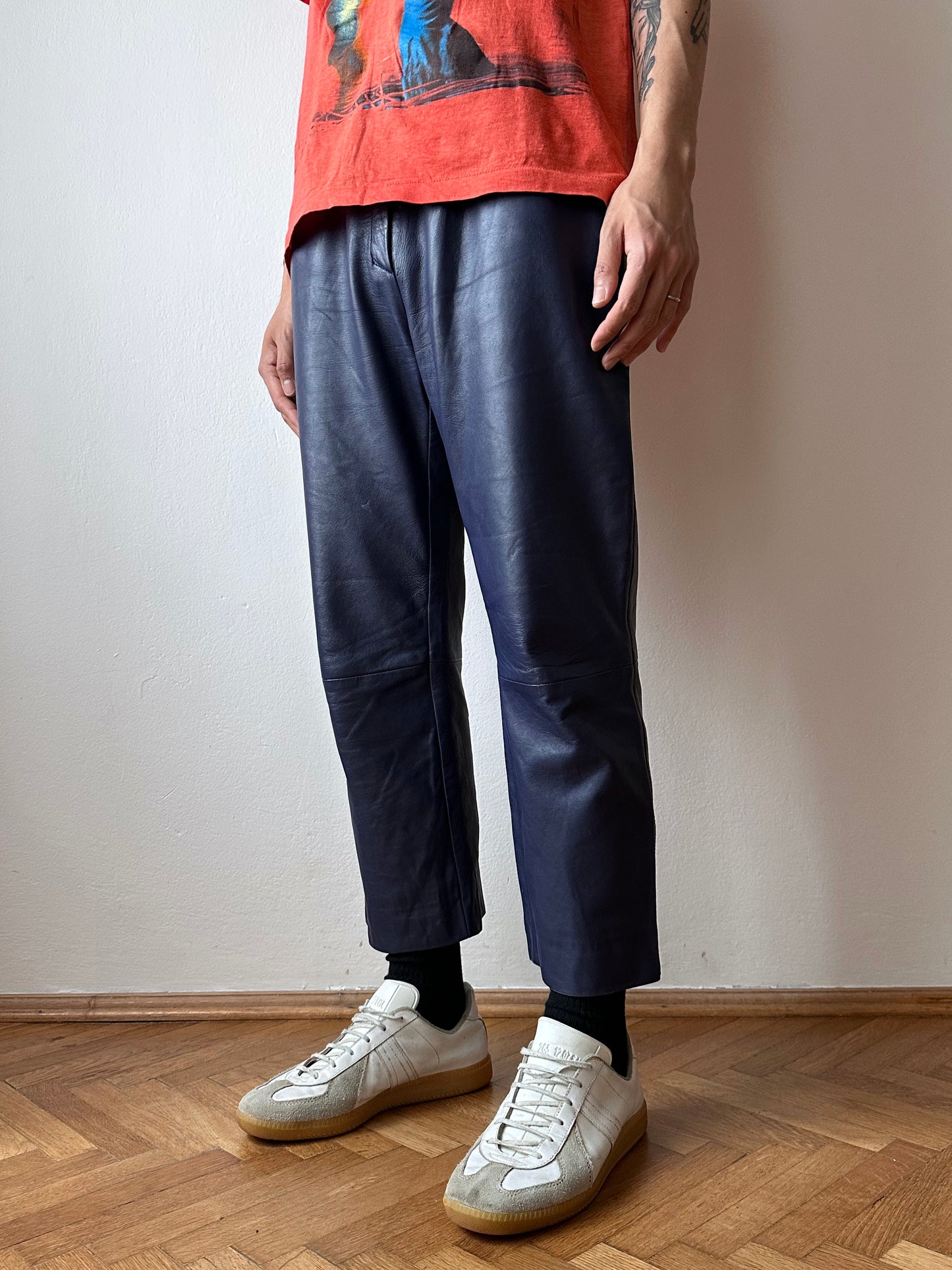 80's Leather pants レザーパンツ Vintage プラハ  古着屋 Praha Prague Vintage store レザパン ユーロ古着 ヨーロッパ古着