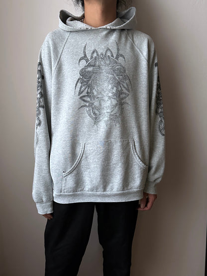 90's Hoodie Grey パーカーフーディー  90年代 Vintage ヴィンテージ Toto Praha Antique shop Vintage clothing store Prague 古着屋 アンティークショップ ユーロ古着 ヨーロッパ古着 古着卸