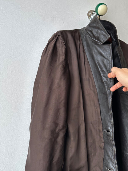 Late 1970s Italy Leather tailored jacket