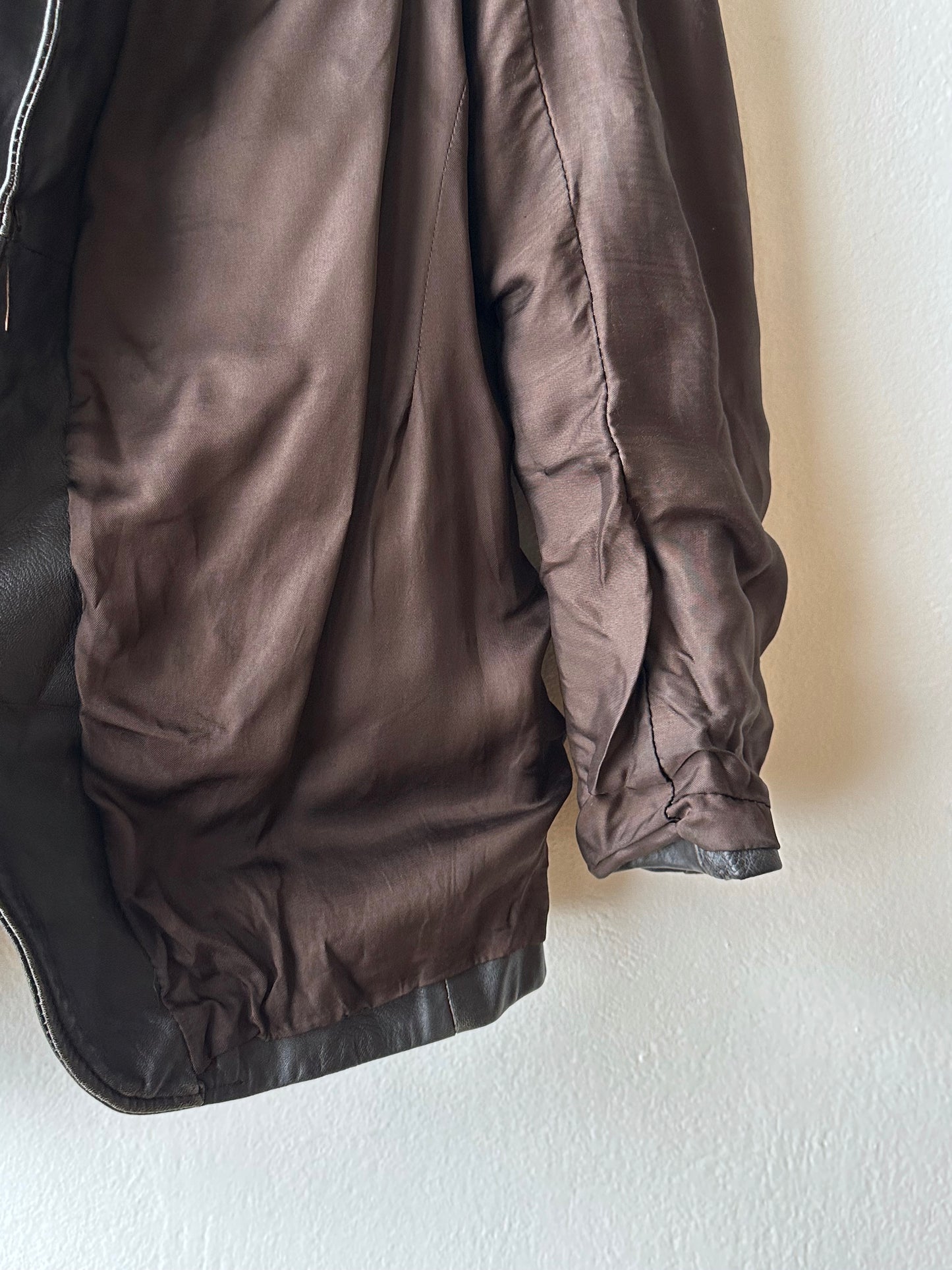 Late 1970s Italy Leather tailored jacket