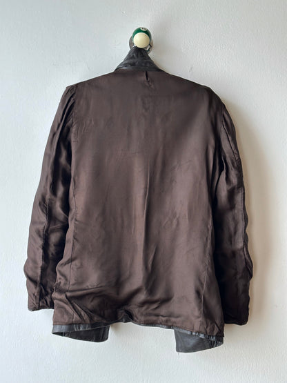 Late 1970s Italy Leather tailored jacket