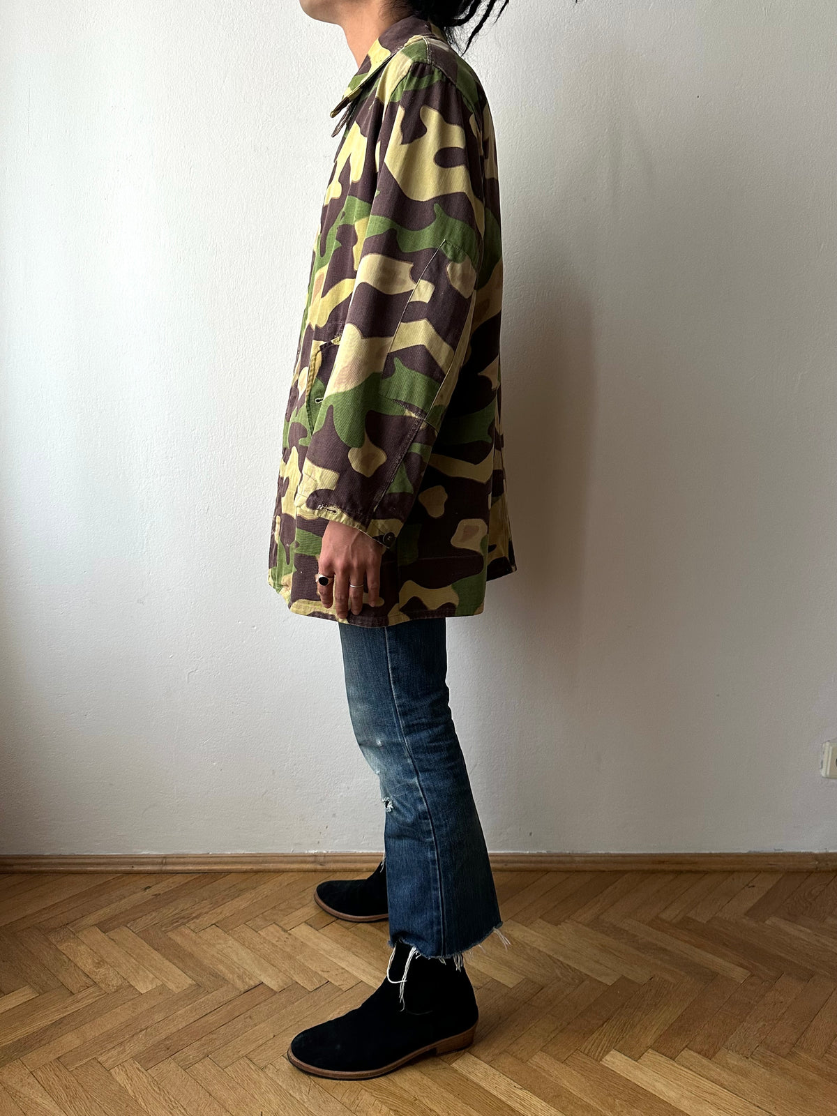 1960s Czechoslovak Army Salamander Camo Parka 60年代 サラマンダー チェコスロバキア 迷彩 Toto Praha Vintage clothing shop Antique shop 古着屋 プラハ Showroom appointment Prague ユーロ古着 ヨーロッパ古着 古着卸 ヴィンテージ
