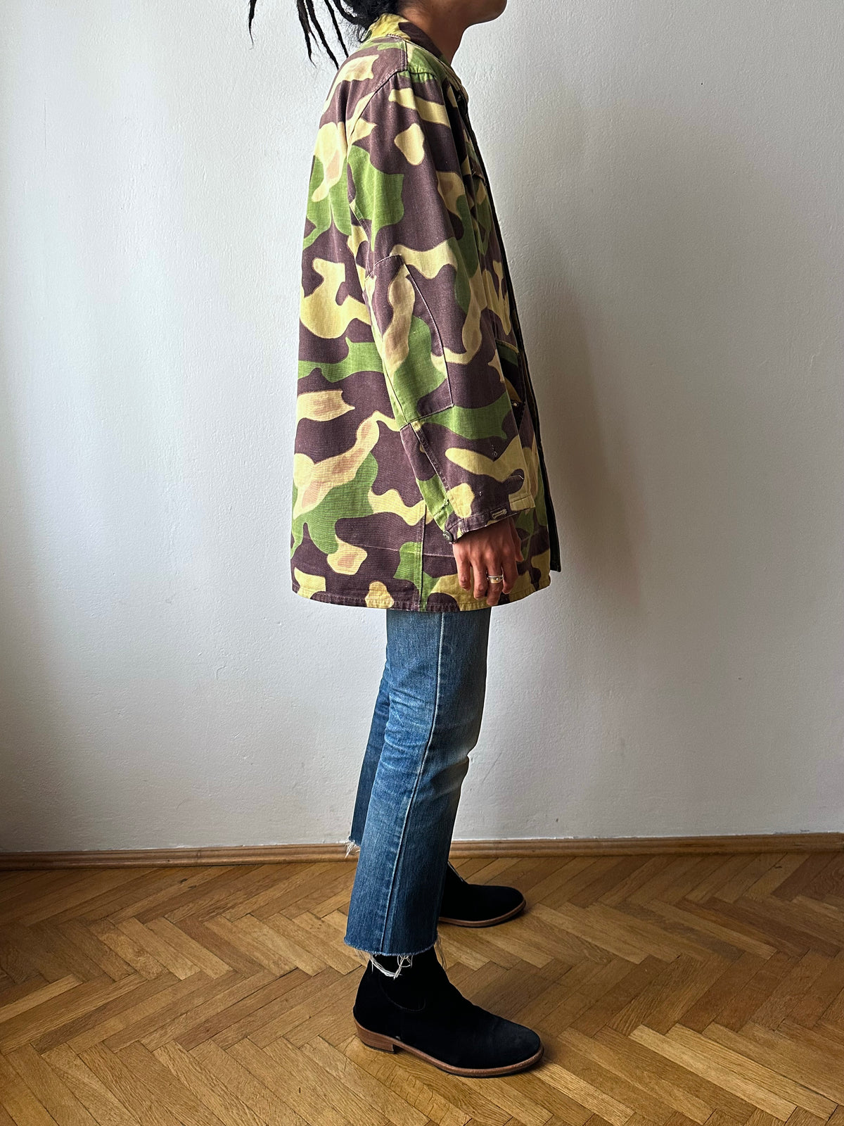 1960s Czechoslovak Army Salamander Camo Parka 60年代 サラマンダー チェコスロバキア 迷彩 Toto Praha Vintage clothing shop Antique shop 古着屋 プラハ Showroom appointment Prague ユーロ古着 ヨーロッパ古着 古着卸 ヴィンテージ