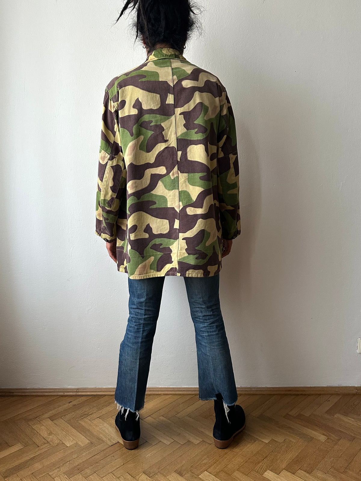 1960s Czechoslovak Army Salamander Camo Parka 60年代 サラマンダー チェコスロバキア 迷彩 Toto Praha Vintage clothing shop Antique shop 古着屋 プラハ Showroom appointment Prague ユーロ古着 ヨーロッパ古着 古着卸 ヴィンテージ