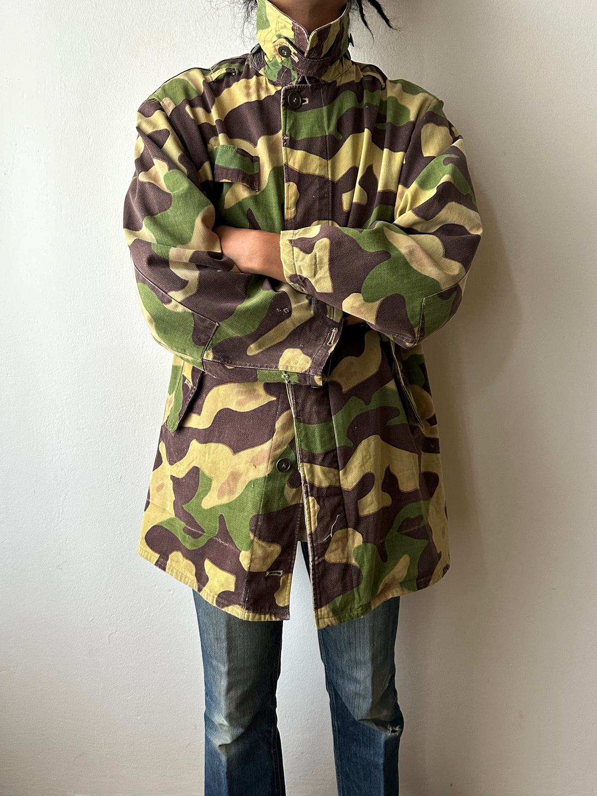 1960s Czechoslovak Army Salamander Camo Parka 60年代 サラマンダー チェコスロバキア 迷彩 Toto Praha Vintage clothing shop Antique shop 古着屋 プラハ Showroom appointment Prague ユーロ古着 ヨーロッパ古着 古着卸 ヴィンテージ