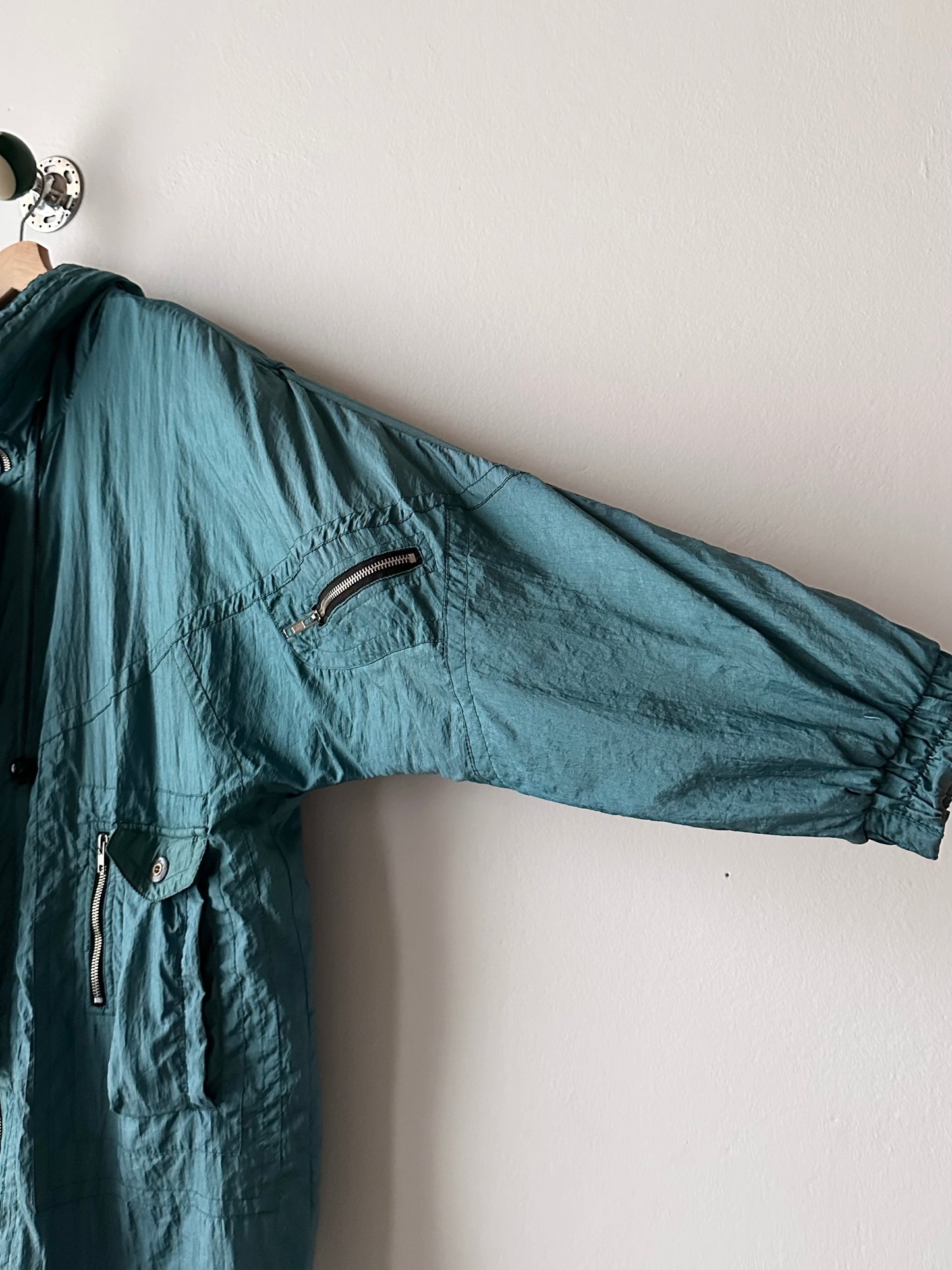 nylon puffer jacket with convertible hood