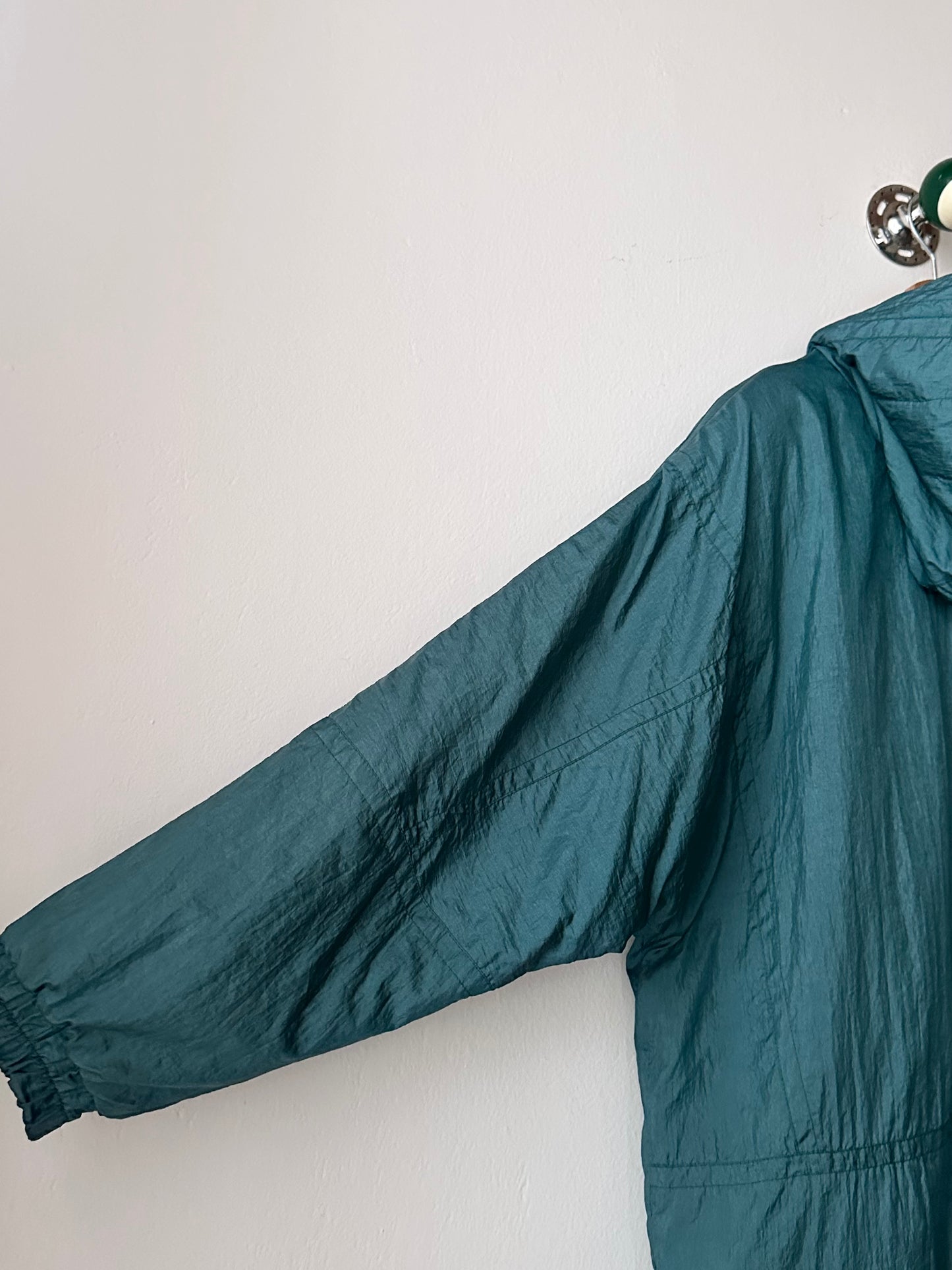 nylon puffer jacket with convertible hood