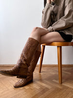 POLLINI crocodile boots made in Italy