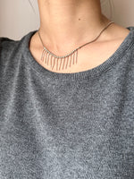 925 fringe bean necklace