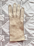 vintage leather glove - cream white