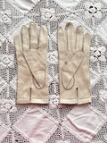 vintage leather glove - cream white