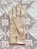 vintage leather glove - cream white