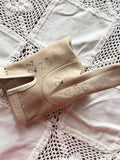 vintage leather glove - cream white