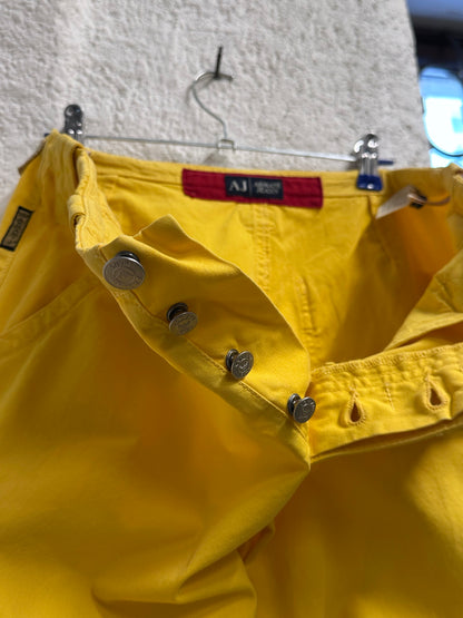 ARMANI JEANS アルマーニジーンズ Toto Vintage clothing store Antique shop Praha Prague Vintage ヴィンテージ プラハ 古着屋 古着 アンティークショップ ユーロ古着  ヨーロッパ古着 Made in Rumania ルーマニア製 yellow 黄色 