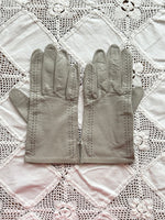 vintage leather glove - ash gray