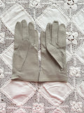 vintage leather glove - ash gray