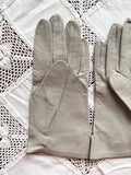 vintage leather glove - ash gray