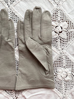 vintage leather glove - ash gray