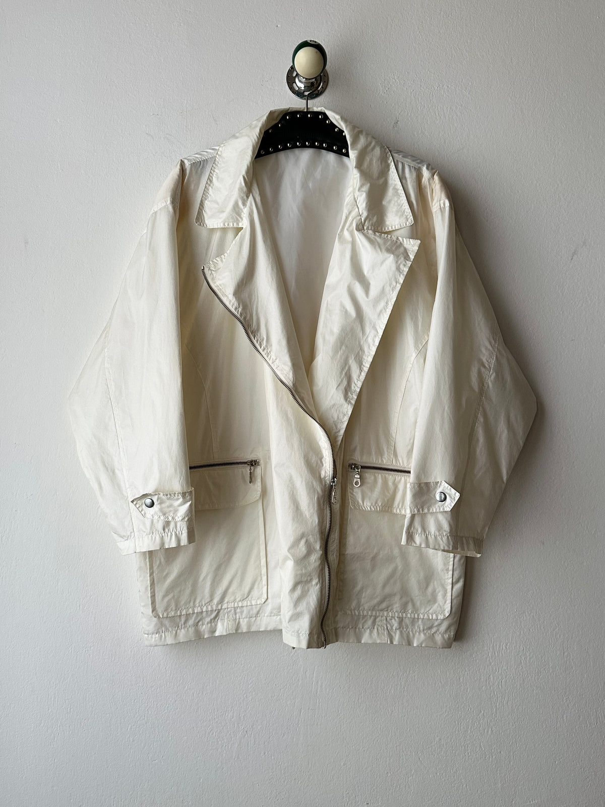 90s nylon zip jacket