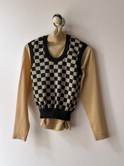Vintage checkered vest