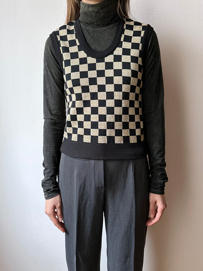 Vintage checkered vest